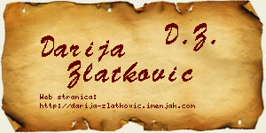 Darija Zlatković vizit kartica